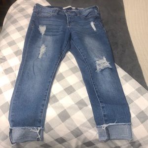 Curvy skinny ankle jeans